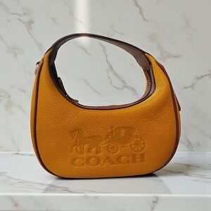 Coach Mustard Yellow Leather Shoulder Bag